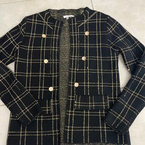Sioni Knit Jacket Black and Gold sz S